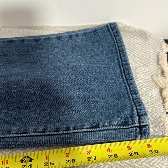 American Eagle Original Boot Jeans Women 8 Blue Stretch VTG Y2K Low Rise Hippie - Picture 7 of 9